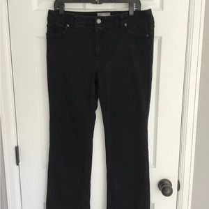 Chico’s black jeans with pocket detail. Size 10